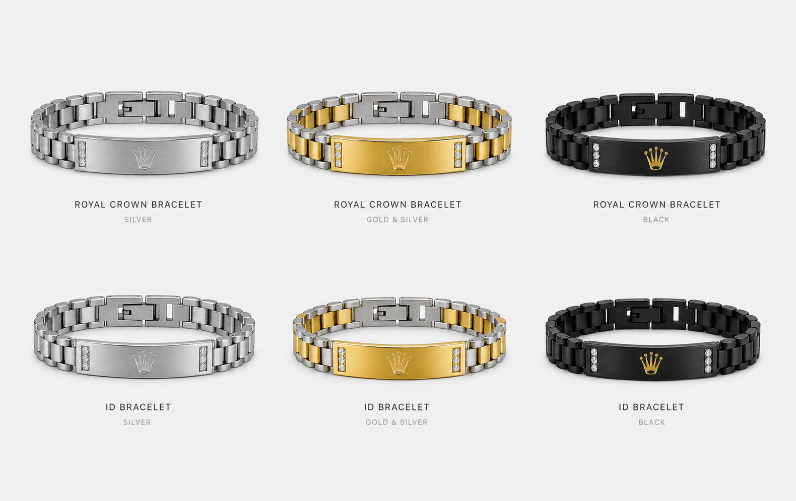 Luxury Stainless crown Steel Bracelet