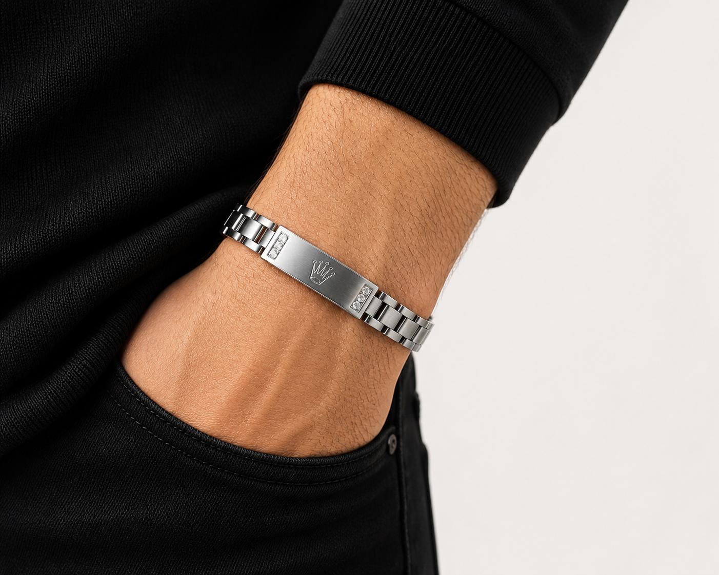 Luxury Stainless crown Steel Bracelet