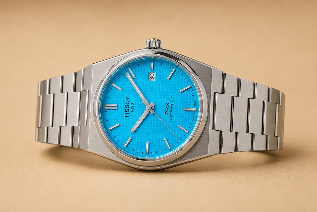 Tissot PRX Powermatic 80 40mm Blue Dial Automatic Stainless Steel Watch – Sapphire Crystal, 100m Water Resistant